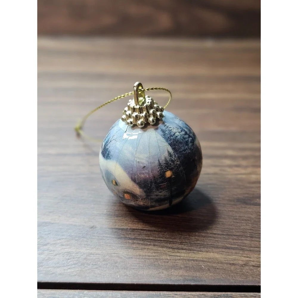 Thomas Kinkade Painter of Light Mini Christmas Ornament Village Scene 2